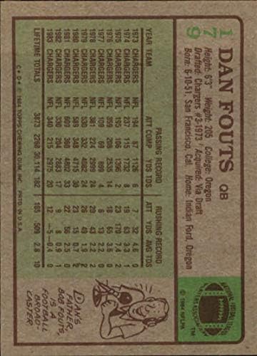 1984 Topps #179 Дан Фаутс БИВШ/Ню Йорк, Сан Диего Футбол J2M