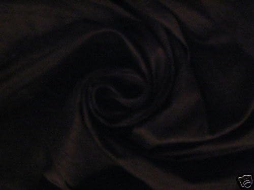 Черна коприна тъкани Dupioni ширина 55 см