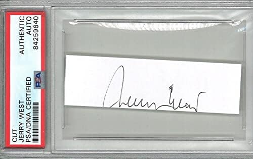 Джери Уест Подписа Cut Signature Psa Dna 84259640 Hof Легенда Топ 50 Лейкърс - Снимки на НБА с автограф