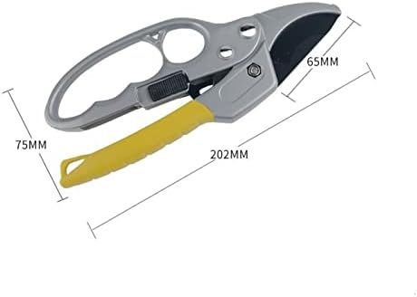 Ръчни ножици DAMOTEC, ножици за подстригване, (LZ-011Y) Градински ножица, ножици за подстригване, ножици с храповиком, работа в 3 пъти по-лесно, градински инструменти, остри