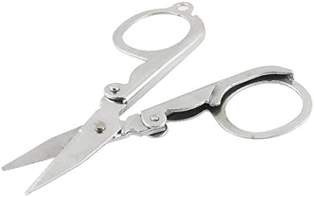 X-DREE Пътни Сгъваеми ножици за рязане на метална хартия, с 3.1 инча (Пътни сгъваеми ножици за рязане на метална хартия, с 3.1 инча