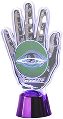TENDYCOCO 3D Призрачная Ръка с Шарени Очи Led Акрилна Настолна Лампа Цветна променящия се Кулисный Преминете