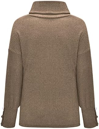 Жена Пуловер Пуловер 2022, Зимен Пуловер Свободно Намаляване на S-5XL, Блузи с високо воротом, Модерни Ежедневни