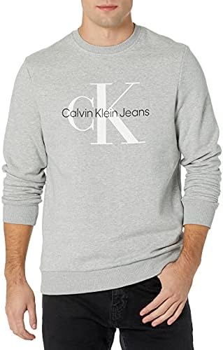 Мъжки hoody с кръгло деколте и логото на Calvin Klein с монограм