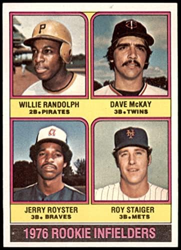 1976 Topps # 592 Начинаещи-полузащитници Willey Рандолф /Джери Ройстер/ Дейв Маккей/Рой Стейгер Пирати/Близнаци/Брейвз/Метс (Бейзболна картичка) NM Pirates/Близнаци/Braves/Метс