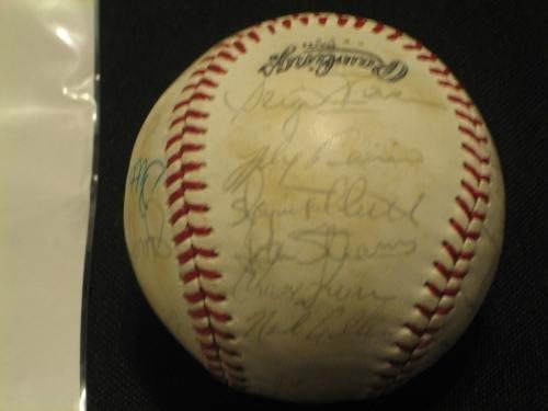 1979 Екипът на Метс (22) Подписа автограф Onl Фини Бейзбол Мейс, Коттье+ Jsa !! - Бейзболни топки с автографи