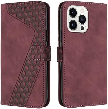 чанта-портфейл със защитна обвивка за вашия телефон за iPhone 13 Pro Max, Ретро Калъф За телефон от Изкуствена кожа, Кожен калъф-Книжка с Магнитна закопчалка, Притежател на