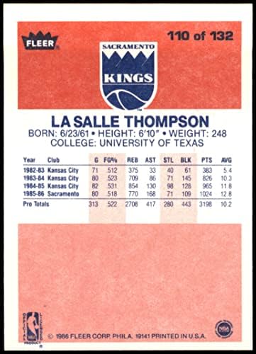1986 Fleur 110 Ласалль Томпсън Сакраменто Кингс (баскетболно карта) в Ню Йорк/Mount Кингс Тексас