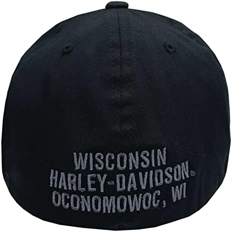 Мъжка бейзболна шапка на Harley-Davidson с Конусовидна Загнутым Клюн, Участък приятелка, Обикновен Черен