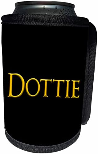 3дРоуз Dotti популярно женско име в Америка. Свети жълт цвят. - Опаковки за бутилки-охладители (cc-366845-1)