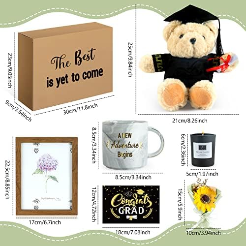 Подарък кутия на бала за Firend Кошница с подаръци на Бала включва Рамки за снимки, да He, Сивата Мраморна Кафеена