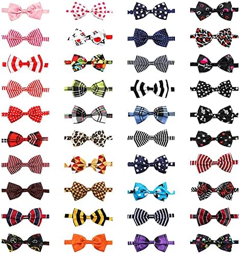 Вратовръзки-пеперуди за кучета Segarty, 40 бр Бантов за домашни любимци и Опаковка от 12 топки за Тенис за кучета