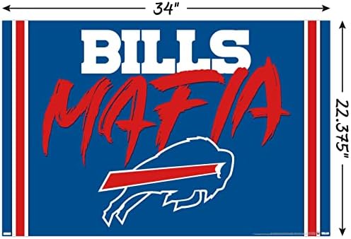 Тенденции на Международната NFL Бъфало Биллс - Плакат на Биллс Мафия На стената