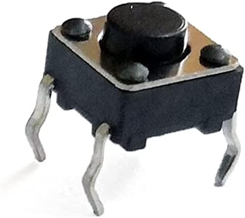 Бутон за включване 6 * 6 * 4.3 mm DIP 4 PIN 12 0.5 A Бутон превключвател Осезаемо Такт Директен plug микропереключатель с самосбросом (Цвят: OneColor, Размер: 50 бр.)