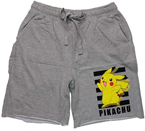 Спортни къси панталони Bioworld Pokemon Pikachu Cutoff Сив Цвят