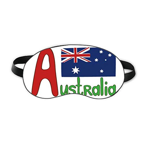 Австралийският Национален Флаг Червено-Синьо Модел Sleep Eye Shield Мека Нощна Превръзка На Очите Сянка На Кутията
