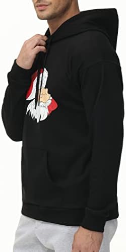 Мъжки пуловер с качулка THE GYM PEOPLE свободно намаляване на Сверхмягкого отвътре с джобове