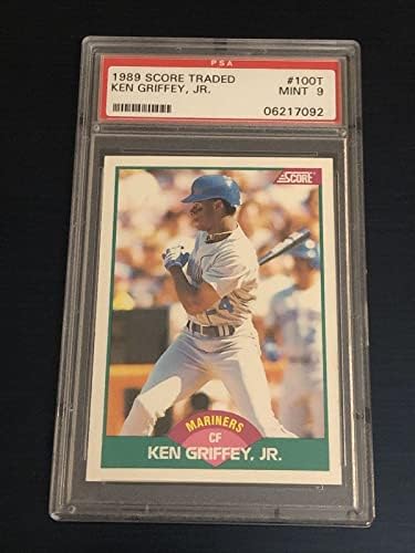 Кен Гриффи - младши през 1989 година търгувам карта за начинаещи 100т Psa Mint 9 е Hot! - Бейзболни картички