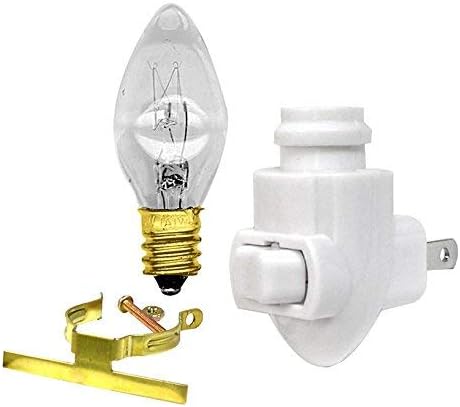 Комплект National Artcraft White Night Light с мед абажуром и крушка с мощност 4 Вата, за да създадете собствен