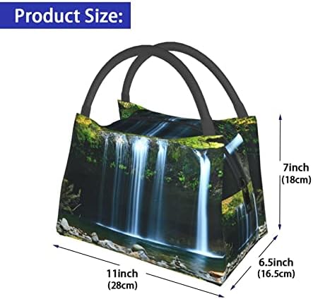 Чанта за обяд с шарени водопад Evealyn - Обяд-Бокс Преносими богат на функции Термоизоляционная чанта, Подходяща