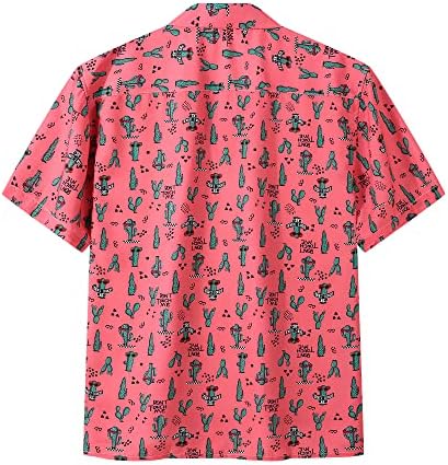 MCEDAR / Забавни Хавайски Ризи за мъже и Момчета с Къс ръкав и Копчета, на Новост, Тропически Риза Алоха, Голяма