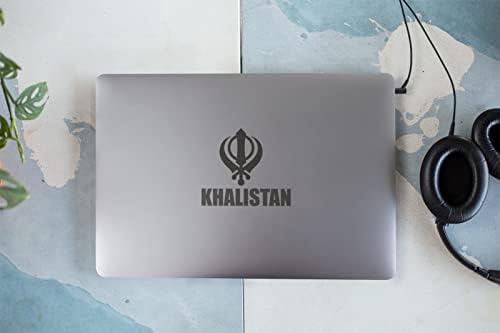 Стикер KHALISTAN Естетически Винил Цветна Водоустойчива за Лаптоп на Бронята на Колата на Стъкло под Наем Багажа
