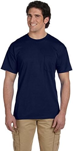 Тениска с джоб Gildan DryBlend 5,6 унции, 50/50 (G830) ПЕПЕЛЯВО-СИВ