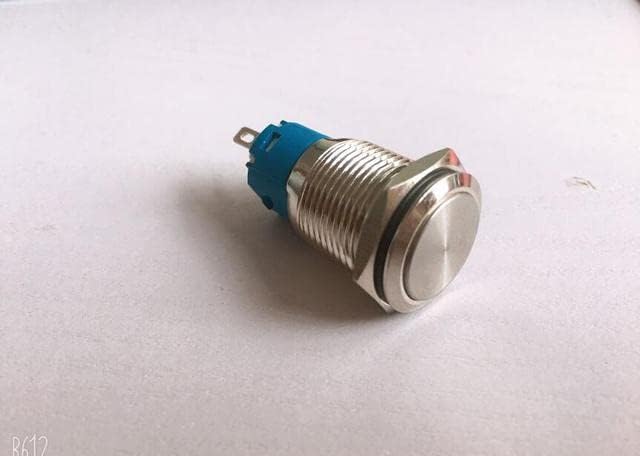 12 мм и метален бутон превключвател 2PIN 1 без натискане на бутона пусковая бутон водоустойчив - (Цвят: плоска