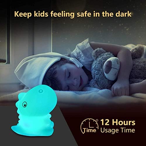 Нощен Акумулаторна лампа LED Нощен Динозавър, което променя Цвета си, лека нощ, Детска Малки Домакински Уреди,
