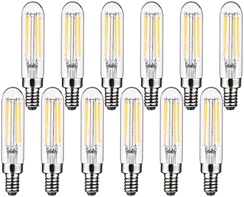 TORCHSTAR Led лампа T6 с регулируема яркост 12 В опаковката е в списъка на UL, лампа-канделябр E12, 4,5 W (еквивалент