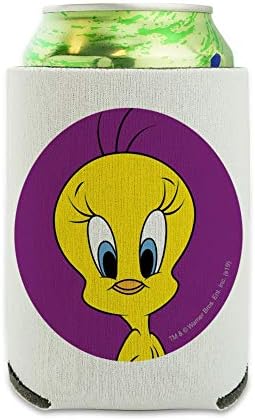 Охладител за Консерви Looney Tunes Tweety Bird - Държач за обнимания с ръкав за напитки, Сгъваема Изолатор -