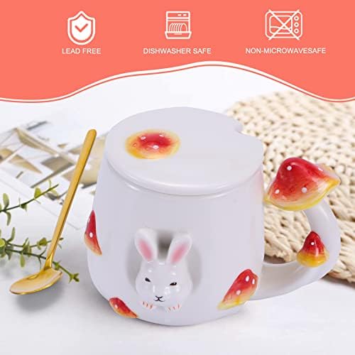 Керамични Чаши за Кафе LURRIER Rabbit, 14 грама, Скъпа Мультяшная Ръчно Рисувани, Новост, Кафе Порцеланова Чаша