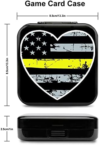 911 Dispatcher Тънък Калъф за карти игра Gold Line, устойчив на удари за употреба за съхранение слот за карти,