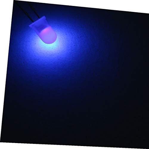 X-DREE 100шт dc 3,2-3,4 В 20 ma Led лампа UV осветление седмици 2 на Сондата с кръгла глава, излъчващи диоди