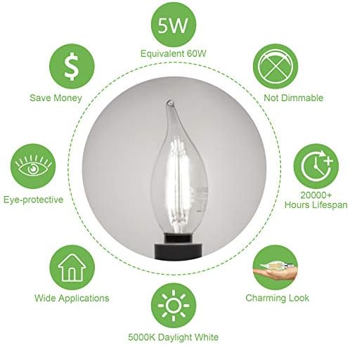 Лампи, базирани на led sconces свещ LANGREE E12 капацитет от 60 Вата в изражение, led крушки на полилея с мощност