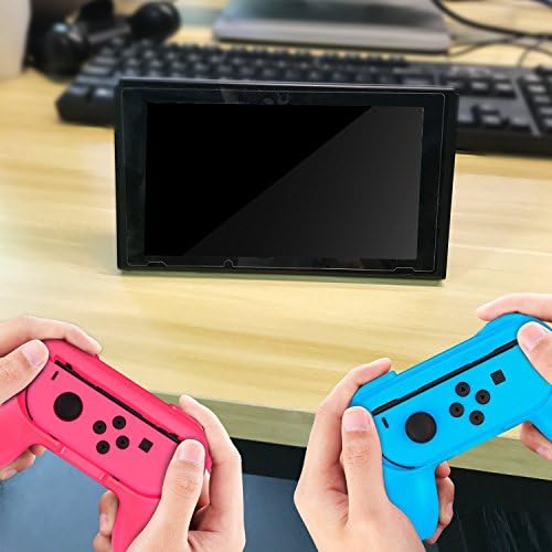 Дръжка за Nintendo Switch OLED Модел 2021 / Switch 2017 Joy-Против, [Ергономичен дизайн] Износостойкая Удобна дръжка за игрален контролер за Nintendo Switch Joy Con (2 опаковки), синьо-червен