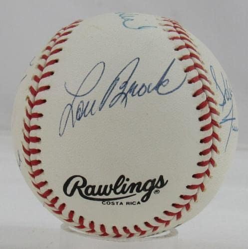 3000 Hit Club Подписаха Роулингс Бейзбол Ханк Аарон Уили Мейс Стан Музиал + JSA - Бейзболни топки с автографи