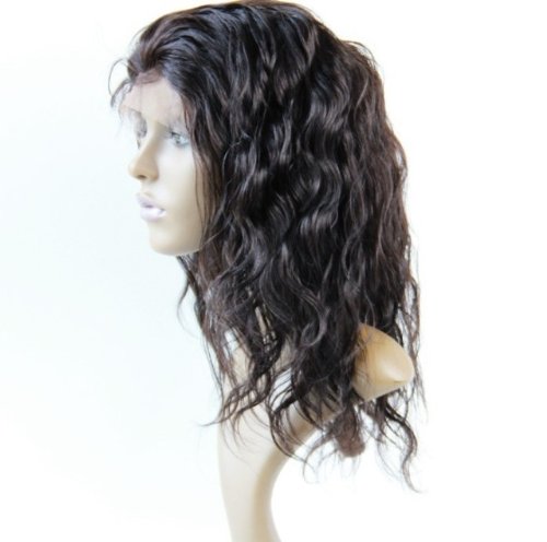 Напълно дантела перуки 14 Меки бразилски коса Реми Перука от човешка коса Обемна вълна на # 2