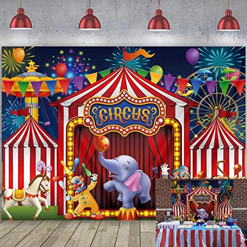 GYA 5x3ft Червен Цирк Фон Палатки увеселителен Парк Stratus Детска Площадка Карнавальная Въртележката Децата