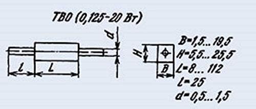 Резистор ТВО-0,25 0,25 W 3 Ома СССР 4 бр.