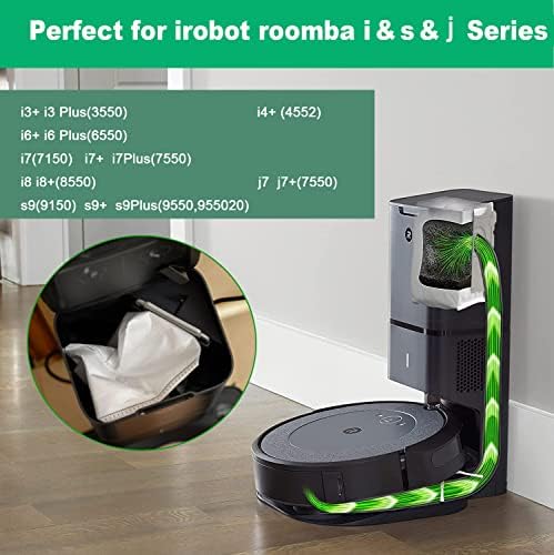 10 X вакуумни торби, съвместими с iRobot Roomba от серия i & s & j, подмяна на прахосмукачка iRobot Roomba i3+