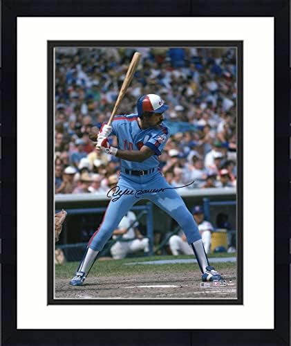 Страхотна снимка Андре доусън крийк в Монреал в рамка с автограф 16 x 20 - Снимки на MLB с автограф
