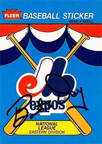 Бейзболна картичка Autograph Warehouse 623131 Ботуши Day С Автограф - Montreal Изложения - Стикер на екипа Fleer