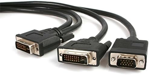 StarTech.com DVIVGAYMM6 6 Фута конектор DVI-I, за да се свържете към конектора DVI-D кабел-сплитер HD15 VGA