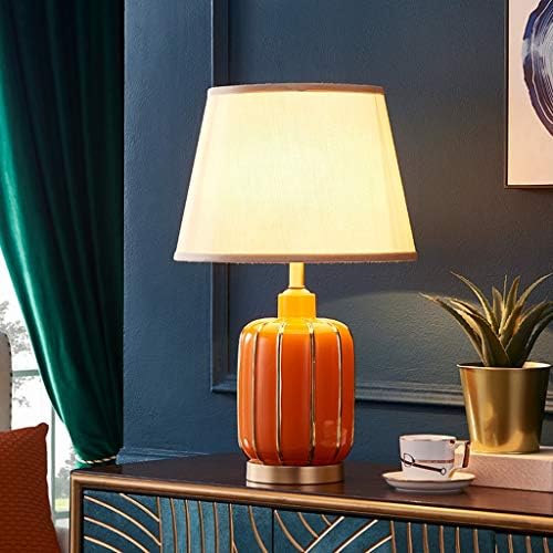 LLLY Orange Буря Модерна Настолна лампа на Американската Проста керамична Настолна лампа Топла Нощна лампа за