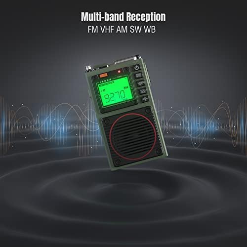 Raddy RF75A Shortwave радио с управление на приложението, Джобно Погодное радио AM/ FM/VHF/SW/WB с Bluetooth,