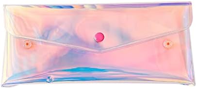 Чантата за мобилен телефон с бяла Модерен Синя Цветна мека чанта-сестра, дамска Чанта с портфейл (розово, един