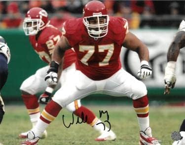 Уили Роаф подписа снимка на Канзас Сити Шефове 8x10 77 - Холограма AWM - Снимки NFL с автограф