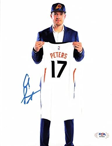 Алек Питърс подписа снимка 8x10 PSA / DNA с автограф на Финикс Сънс - Снимки на НБА с автограф