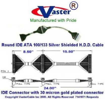 През цялата кабел EIDE ATA 100/133 сребро екран EMI/RFI H. D. D., 2 устройство, 24 инча